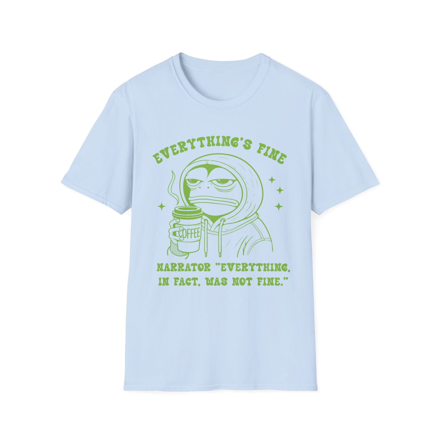 Comfy Humorous T-Shirt, Perfect for Coffee Lovers, Relaxed Vibes, Ideal for Gifting, Unisex Tee for Everyday Wear