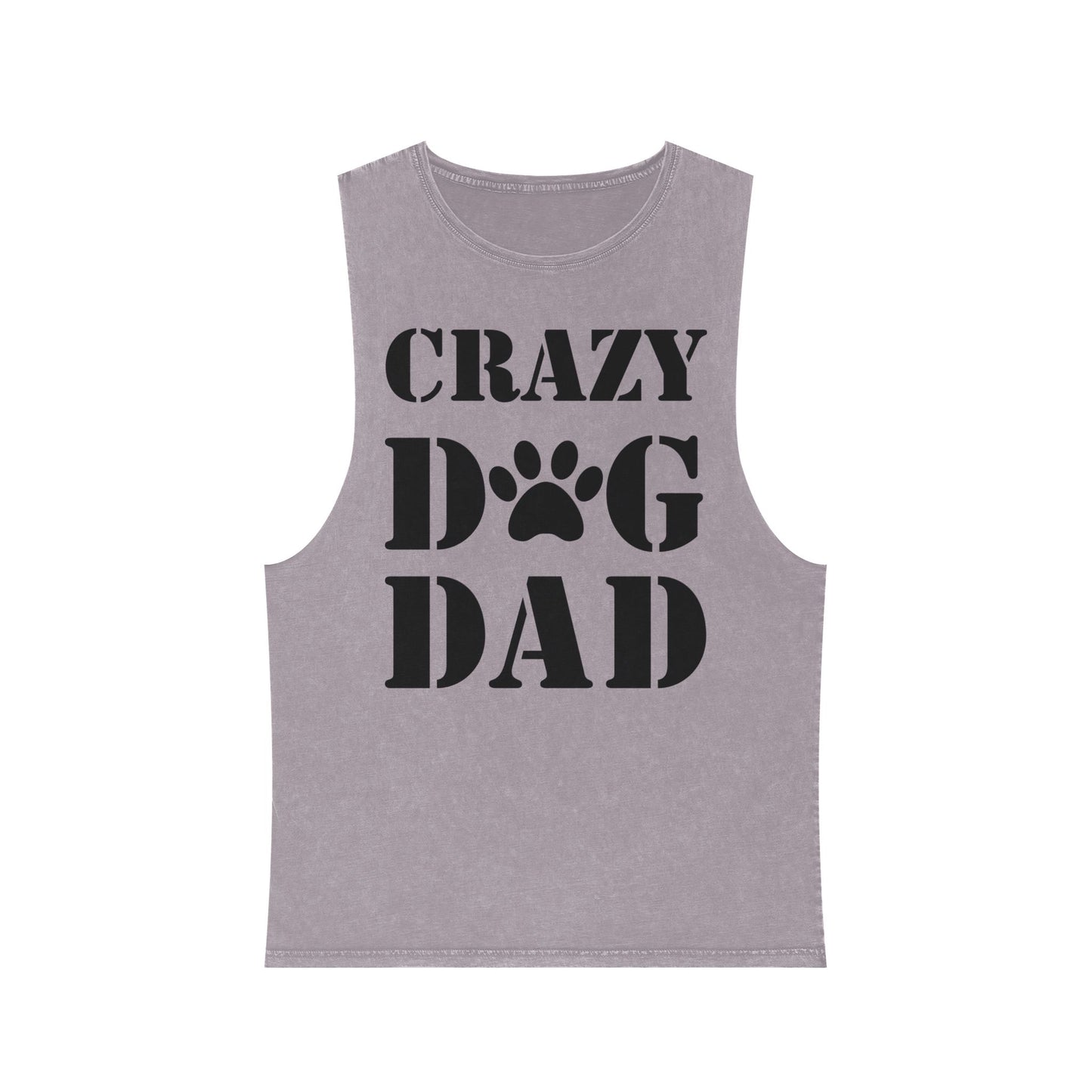 Unisex Stonewash Dog Dad Tank Top