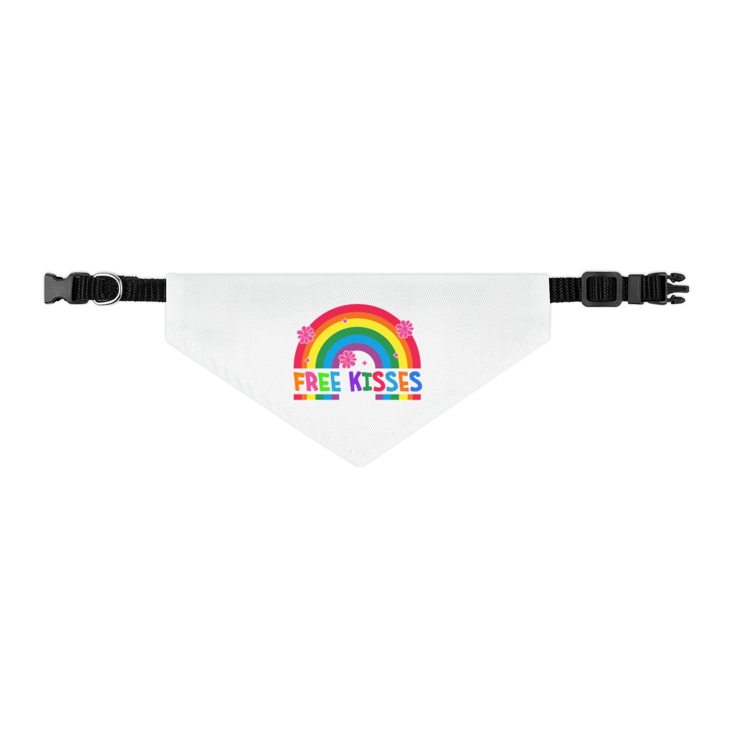 Rainbow Free Kisses Pet Bandana