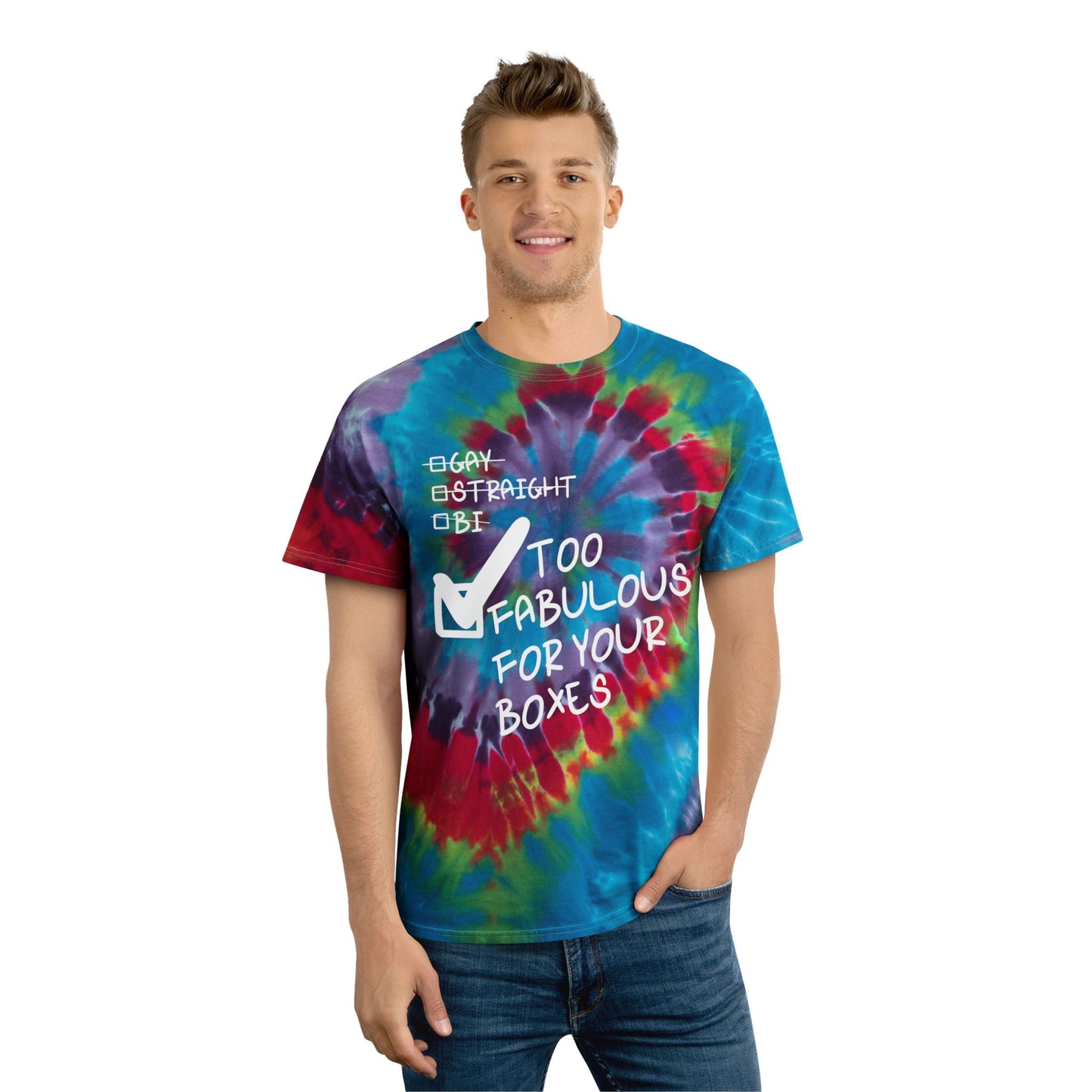 Tie-Dye Tee, Spiral with Positive Vibes