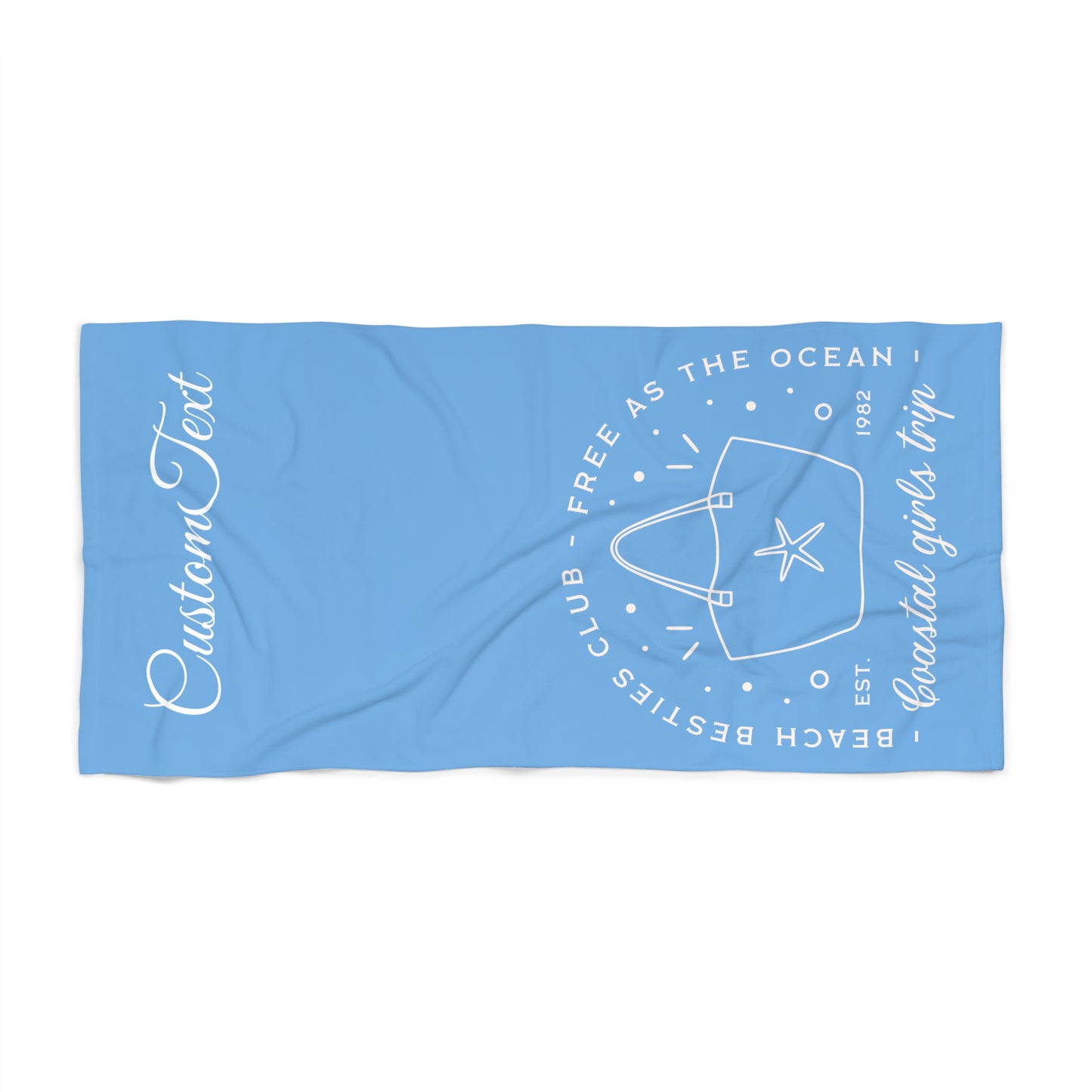 Custom Beach Towel - Beach Besties Club
