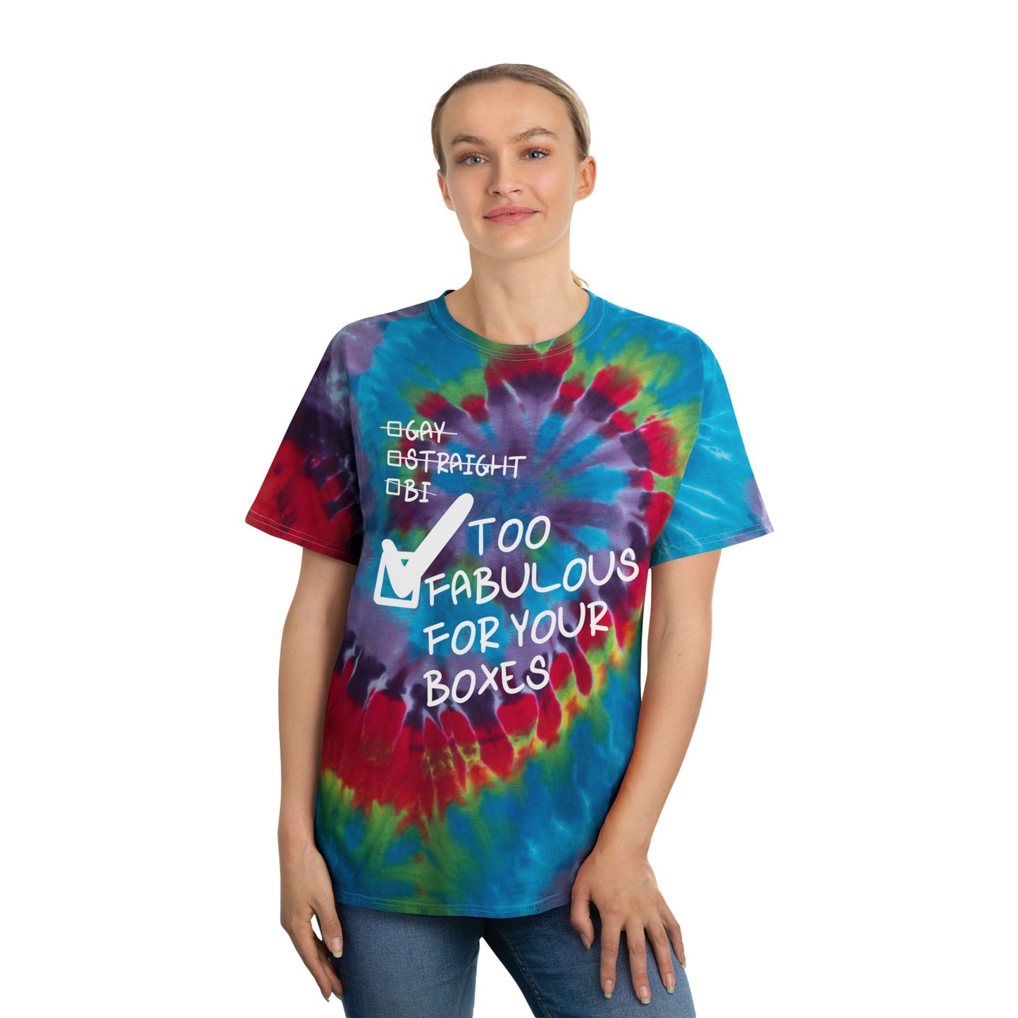 Tie-Dye Tee, Spiral with Positive Vibes