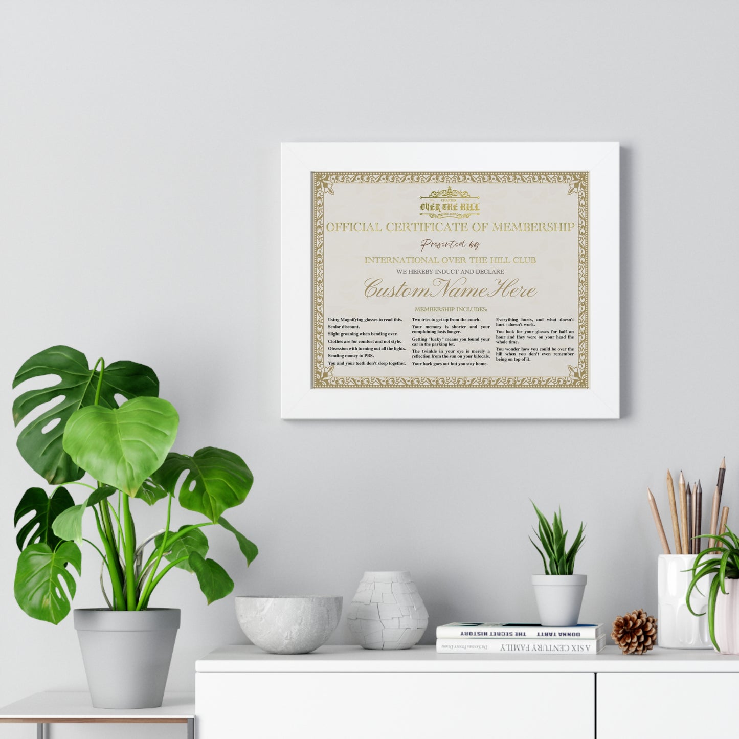Humorous Membership Certificate Poster
