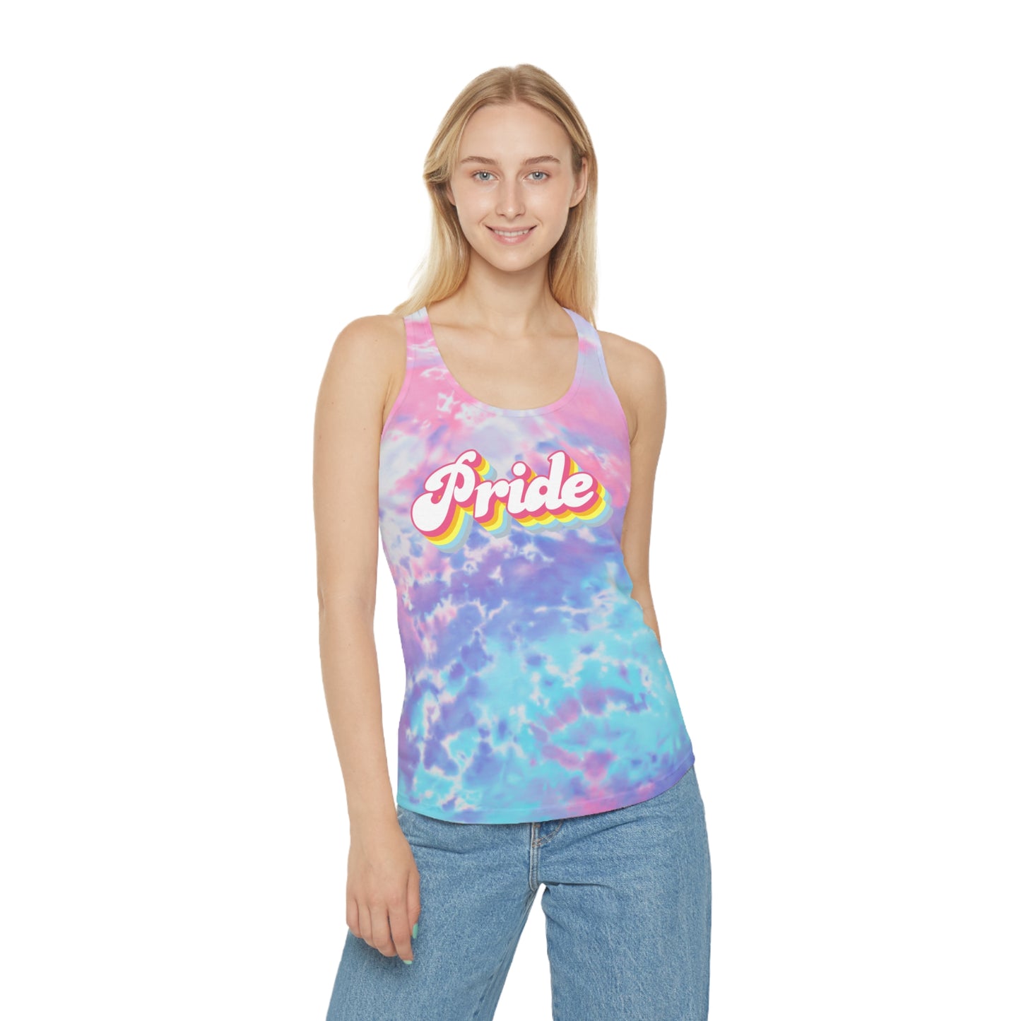 Pride Tie Dye Racerback Tank Top
