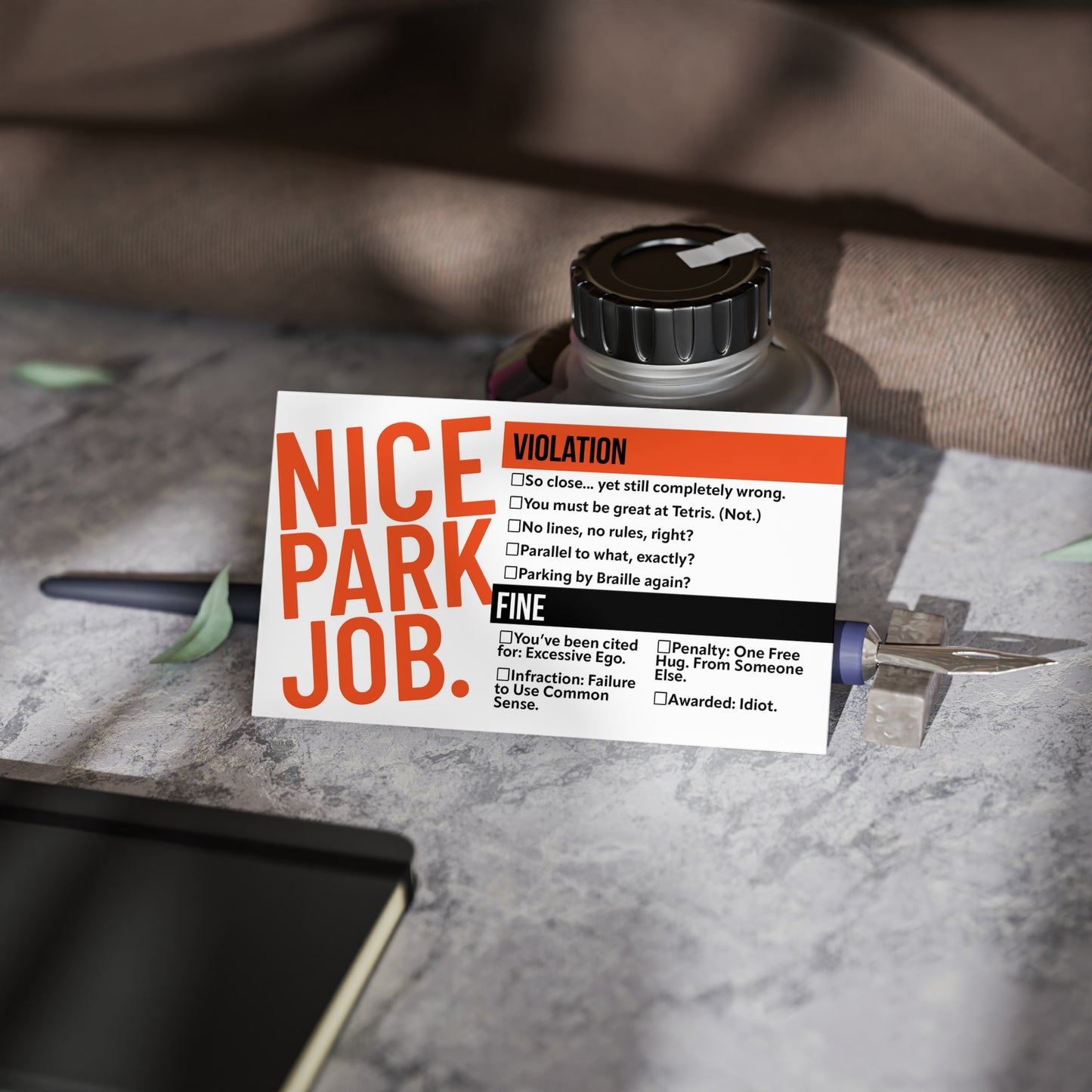 Nice Park Job Ticket Handout Cards