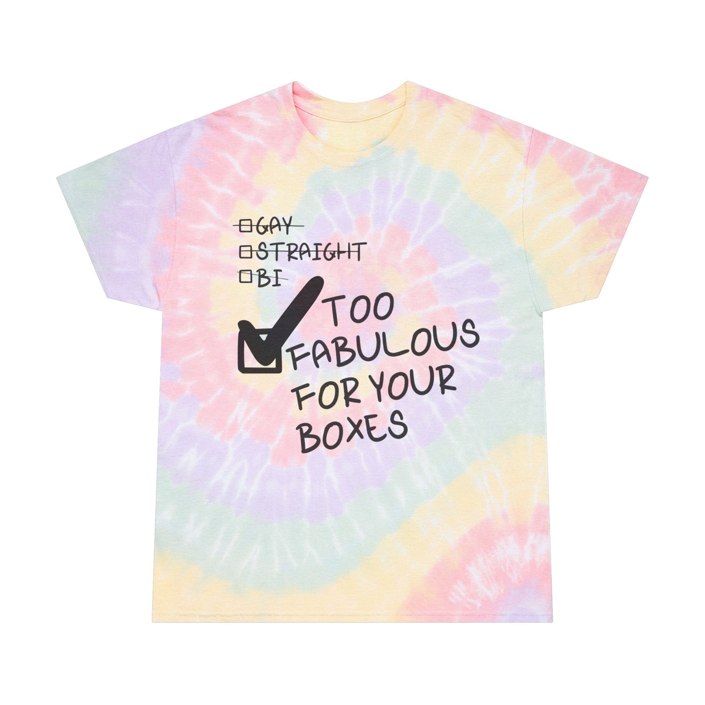 Tie-Dye Tee, Spiral with Positive Vibes