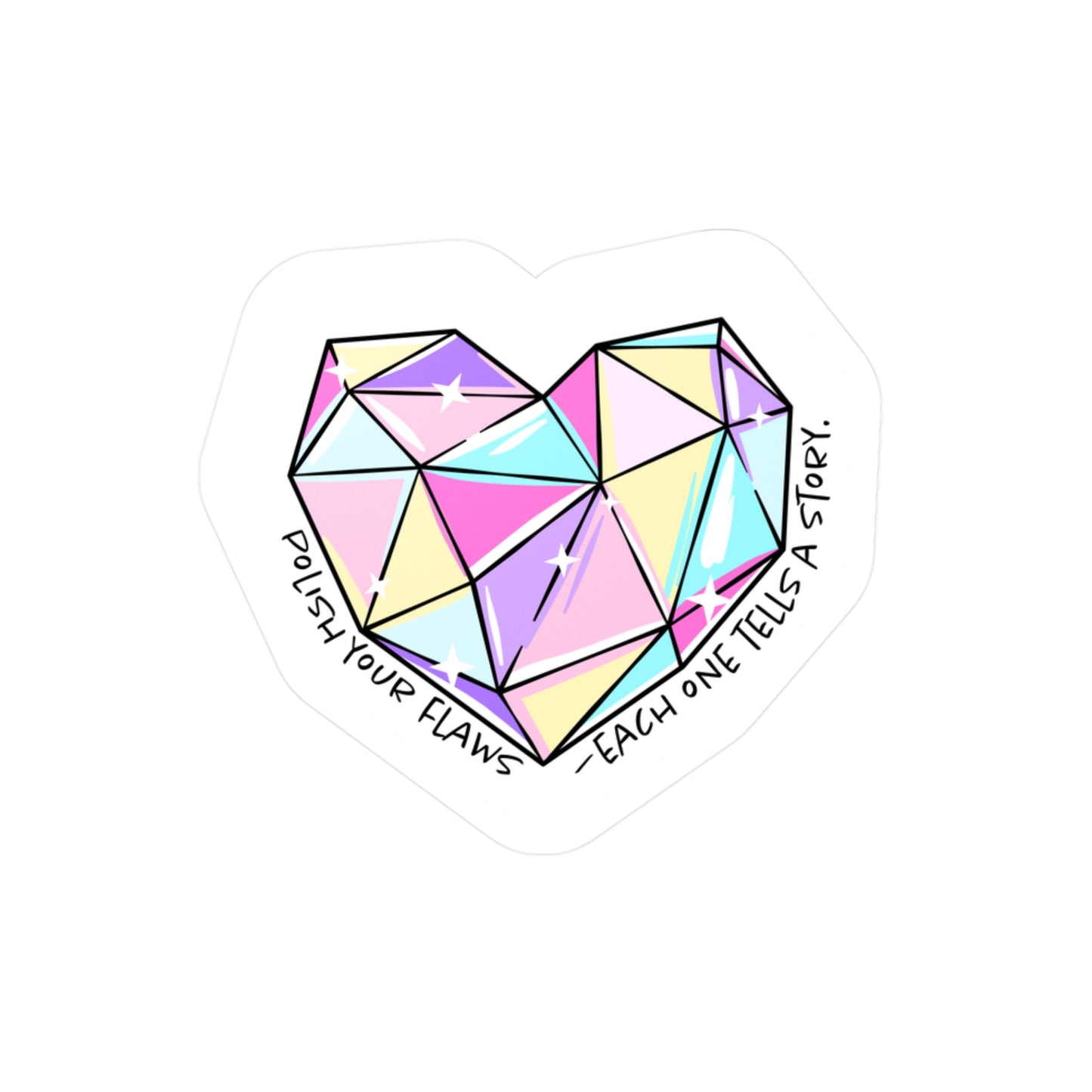 Colorful Heart Vinyl Decals