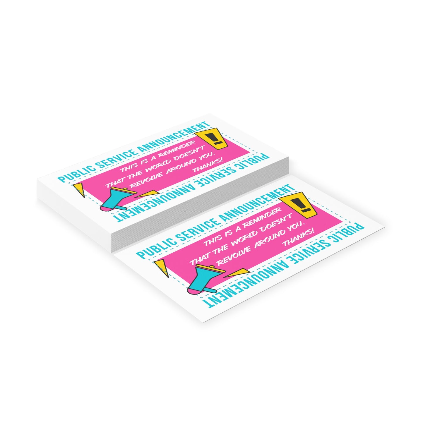PSA funny Handout cards