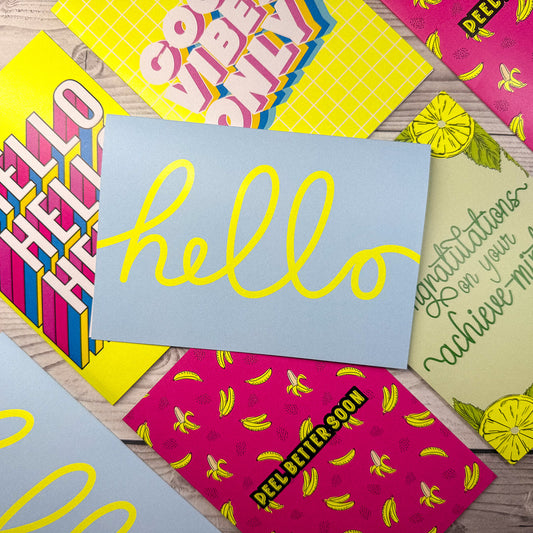 Hello Neon Card
