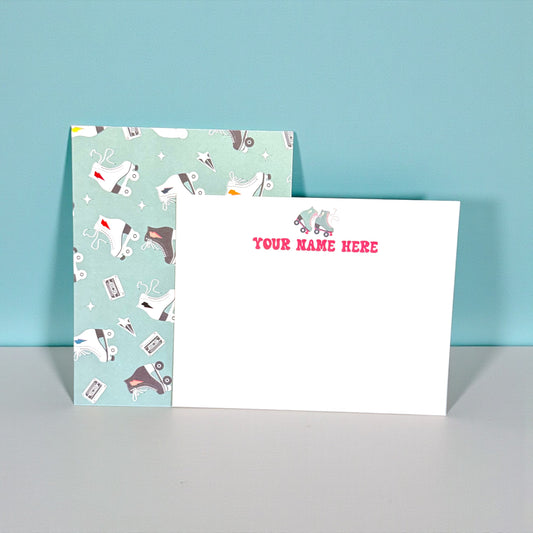 Roller Skating Personalized Notecards