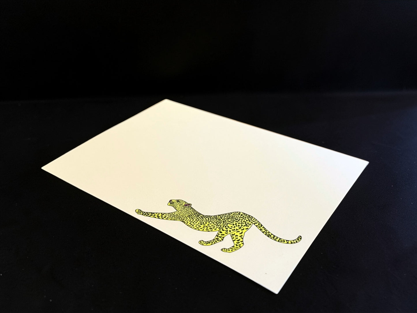 Neon Cheetah notecard set