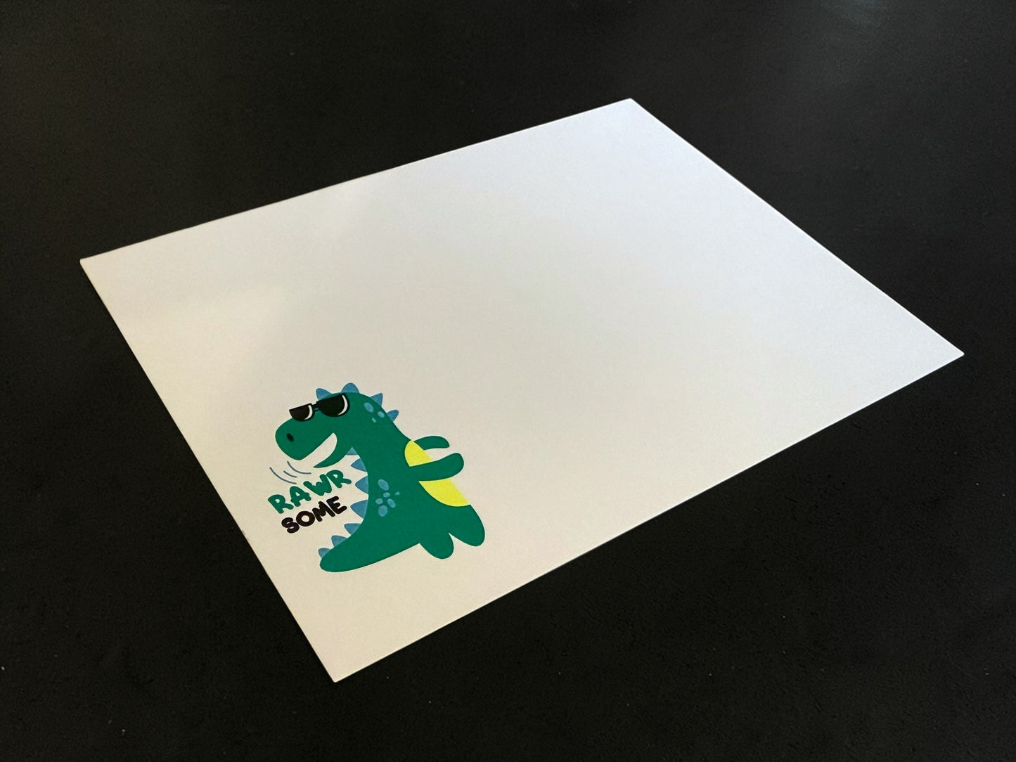 Raw-Some Dinosaur Notecard