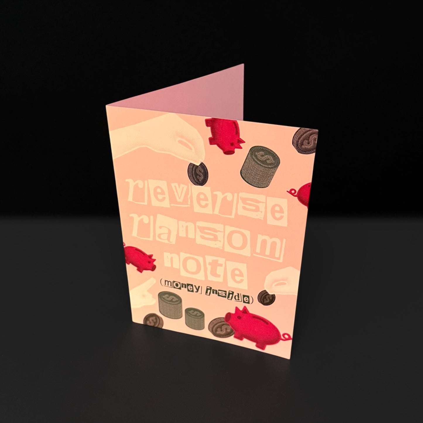 “Reverse Ransom Note” Money Holder Card