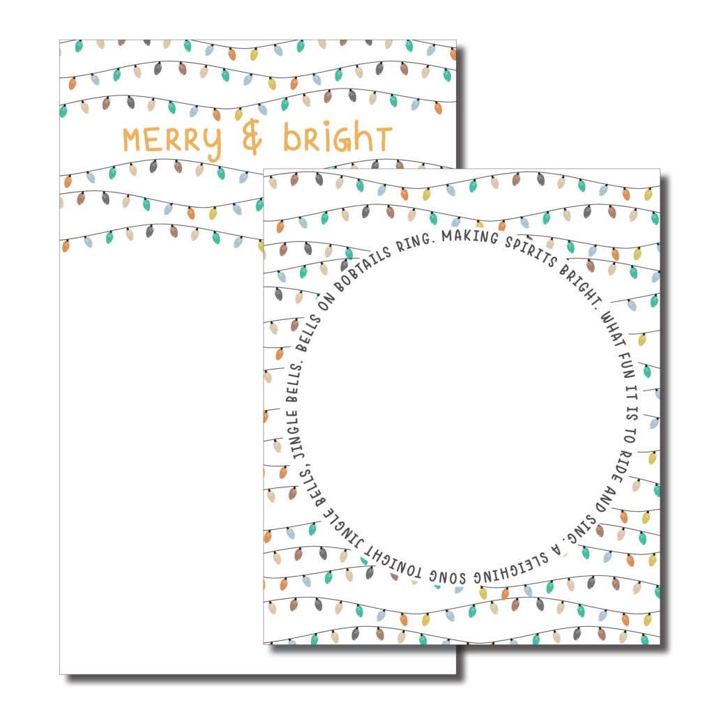 Christmas Lights and Jingle Bell Notepad Set