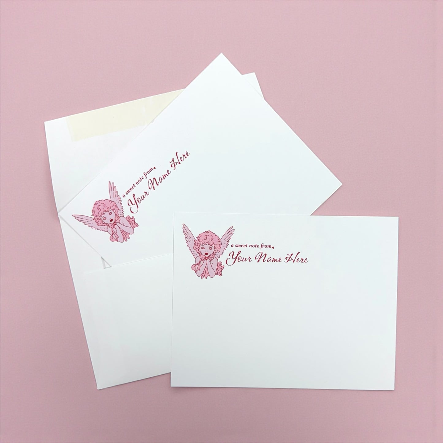 Set of 10 Personalized Angel From the desk of