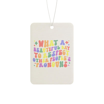 Colorful Car Air Freshener with Positive Message