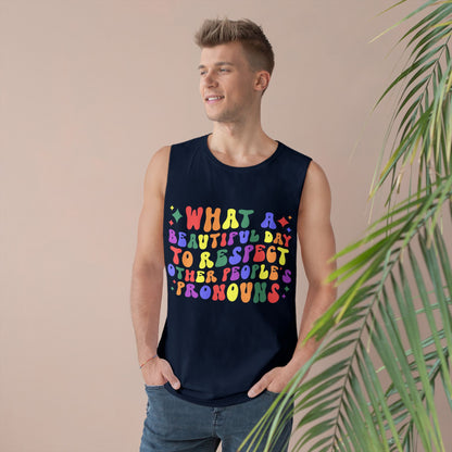 Colorful Pronoun Affirmation Tank Top