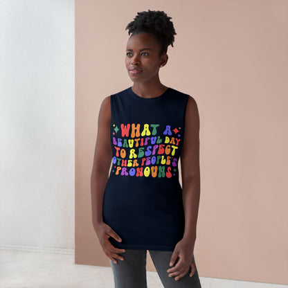 Colorful Pronoun Affirmation Tank Top