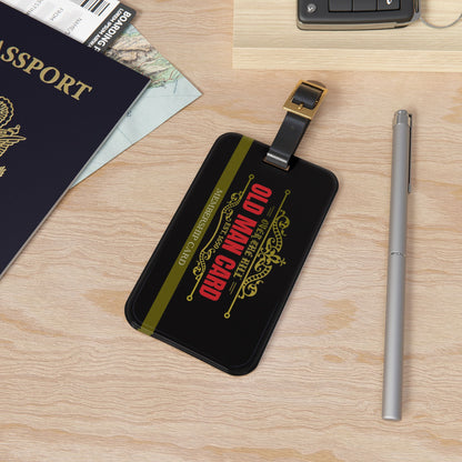 Old man card Vintage Luggage Tag