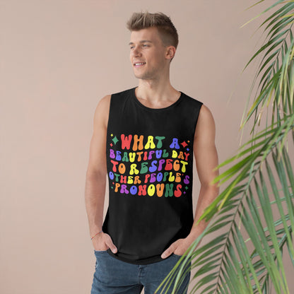 Colorful Pronoun Affirmation Tank Top