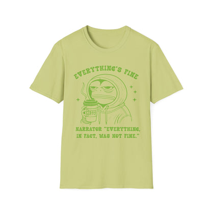 Comfy Humorous T-Shirt, Perfect for Coffee Lovers, Relaxed Vibes, Ideal for Gifting, Unisex Tee for Everyday Wear
