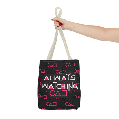 Trendy Tote Bag Always Watching,Inspired by Squid Games
