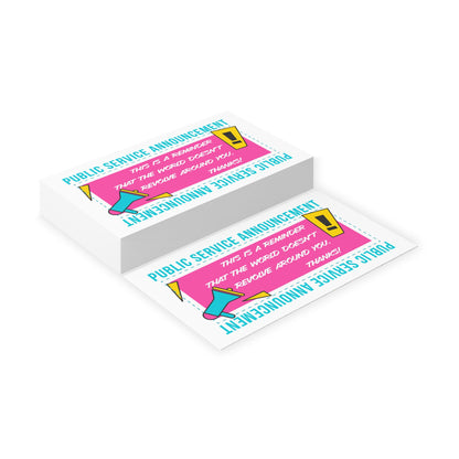 PSA funny Handout cards
