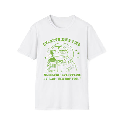 Comfy Humorous T-Shirt, Perfect for Coffee Lovers, Relaxed Vibes, Ideal for Gifting, Unisex Tee for Everyday Wear
