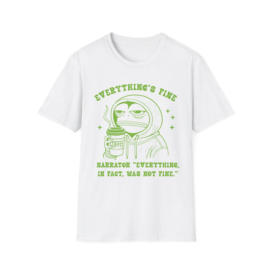 Comfy Humorous T-Shirt, Perfect for Coffee Lovers, Relaxed Vibes, Ideal for Gifting, Unisex Tee for Everyday Wear