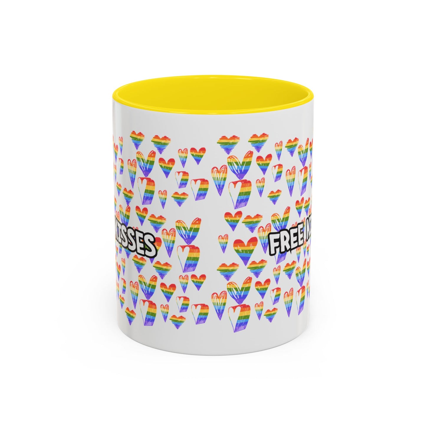 Colorful Free Kisses Coffee Mug