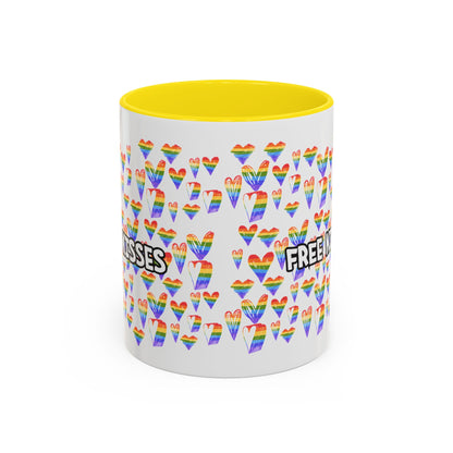Colorful Free Kisses Coffee Mug