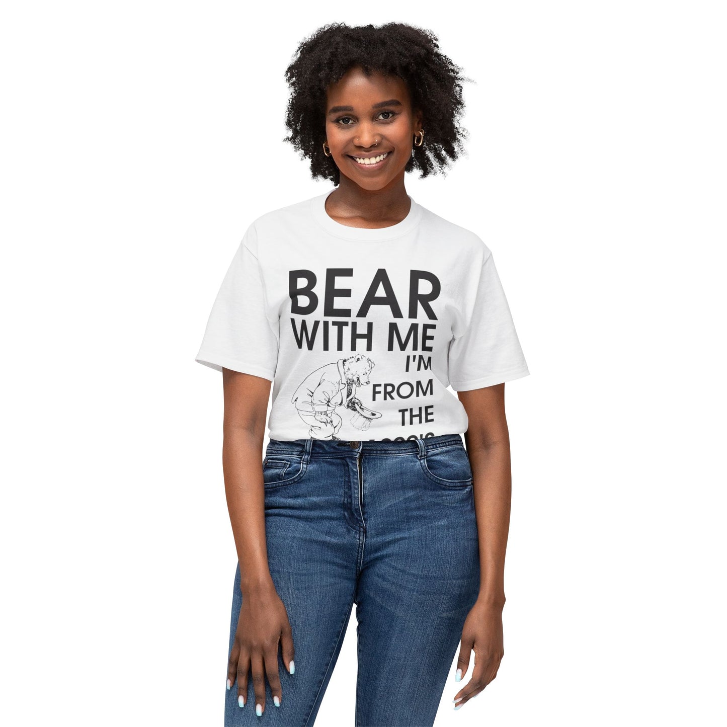 Retro Bear Humor T-Shirt, 90s Nostalgia Tee, Gift for Dad, Vintage Graphic Shirt, Fun Casual Wear