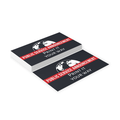 Customizable PSA Handout Cards