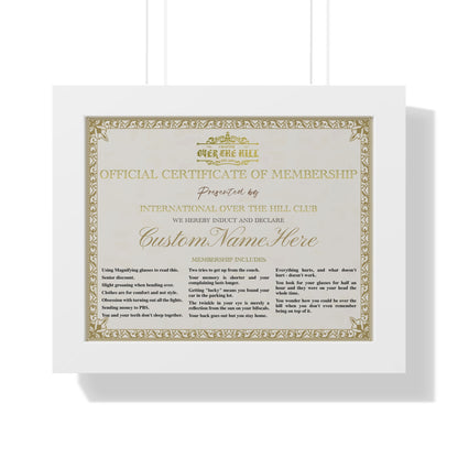 Humorous Membership Certificate Poster