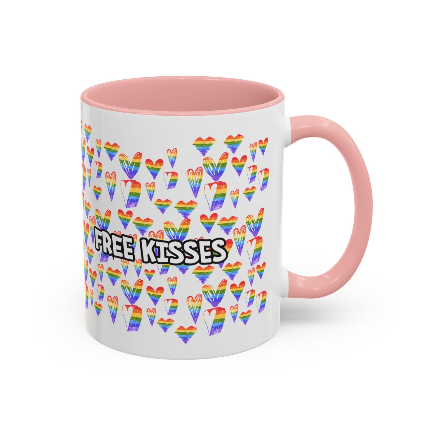 Colorful Free Kisses Coffee Mug