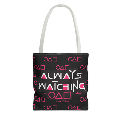 Trendy Tote Bag Always Watching,Inspired by Squid Games