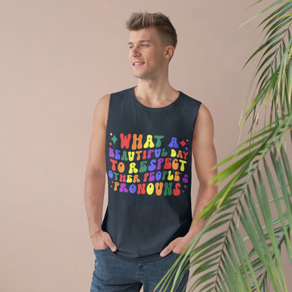 Colorful Pronoun Affirmation Tank Top