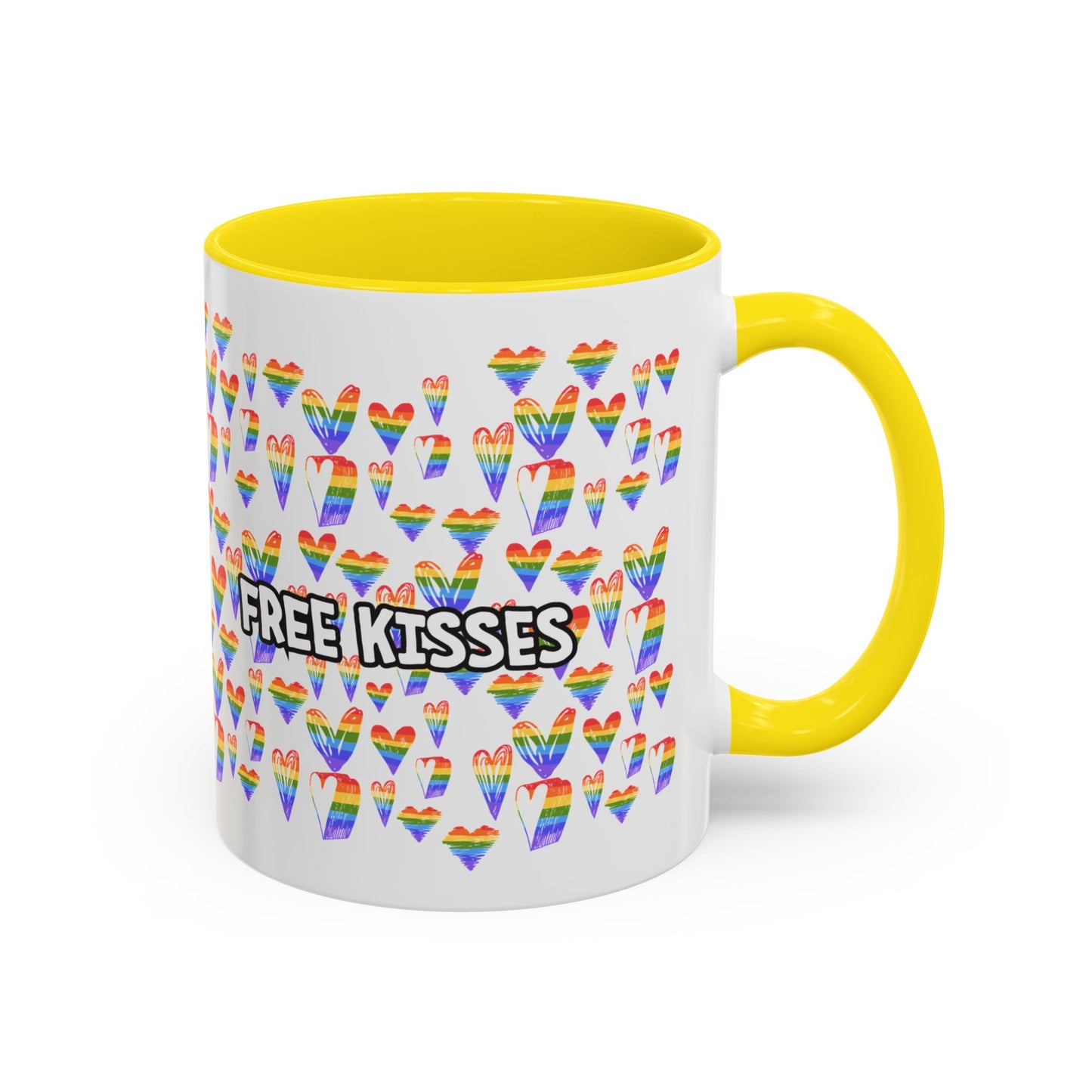 Colorful Free Kisses Coffee Mug