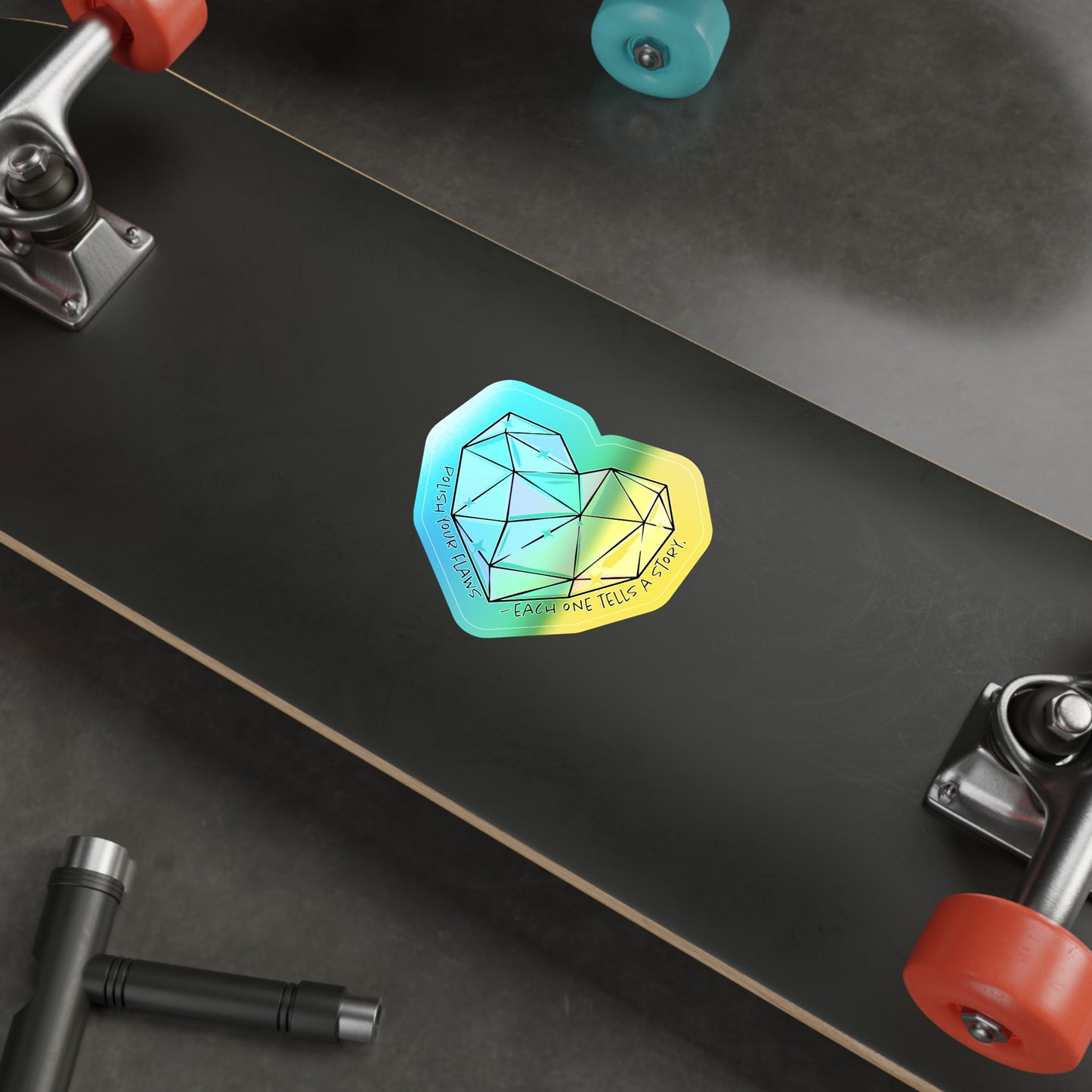 Holographic Heart Stickers