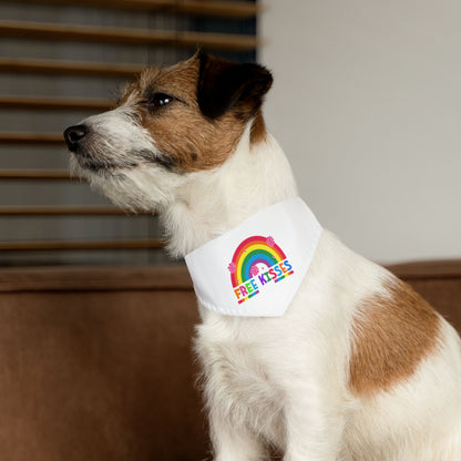 Rainbow Free Kisses Pet Bandana