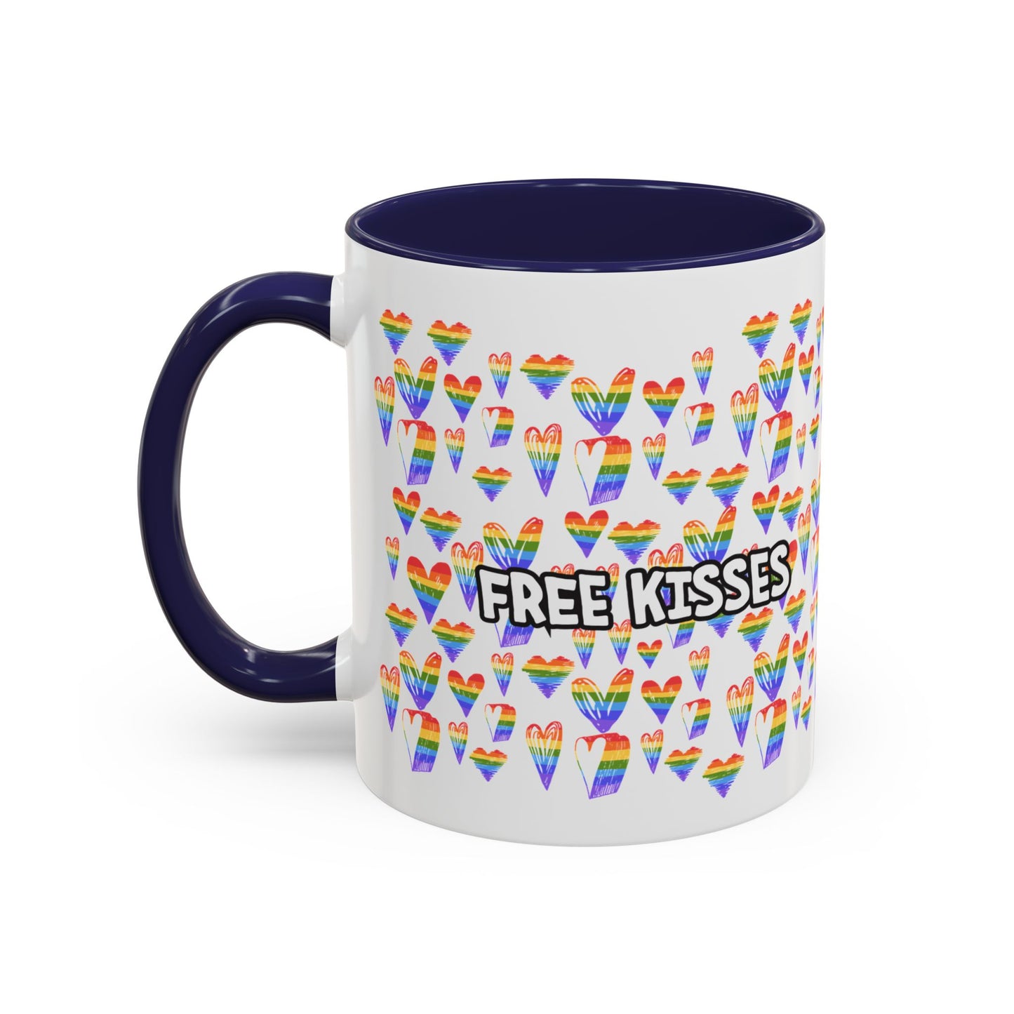 Colorful Free Kisses Coffee Mug