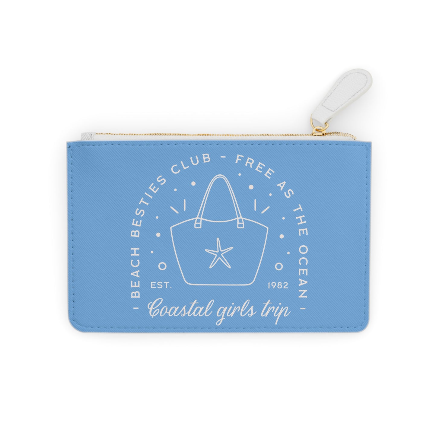 Personalized Coastal Girls Mini Clutch Bag