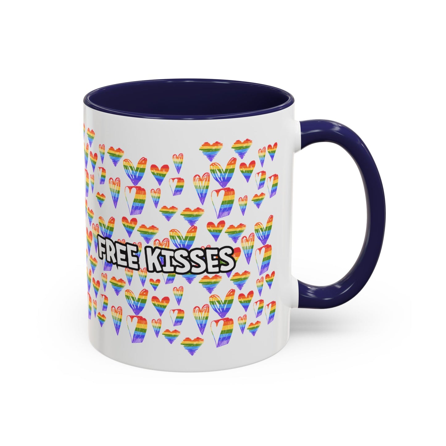 Colorful Free Kisses Coffee Mug
