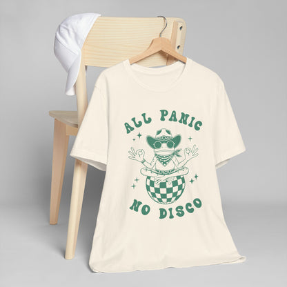 Trendy Graphic Tee for Music Lovers, All Panic No Disco T-Shirt, Unisex Casual Shirt, Retro Vibes, Festival Wear, Concert Apparel