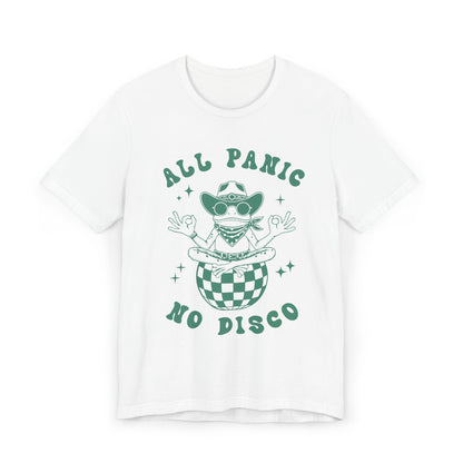 Trendy Graphic Tee for Music Lovers, All Panic No Disco T-Shirt, Unisex Casual Shirt, Retro Vibes, Festival Wear, Concert Apparel