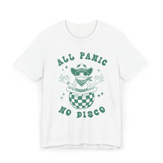 Trendy Graphic Tee for Music Lovers, All Panic No Disco T-Shirt, Unisex Casual Shirt, Retro Vibes, Festival Wear, Concert Apparel
