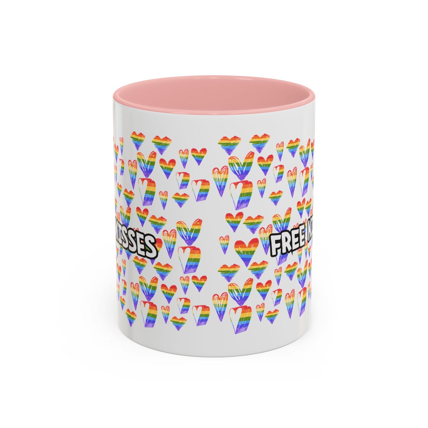 Colorful Free Kisses Coffee Mug