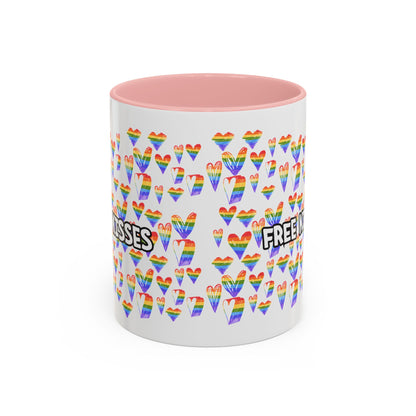 Colorful Free Kisses Coffee Mug
