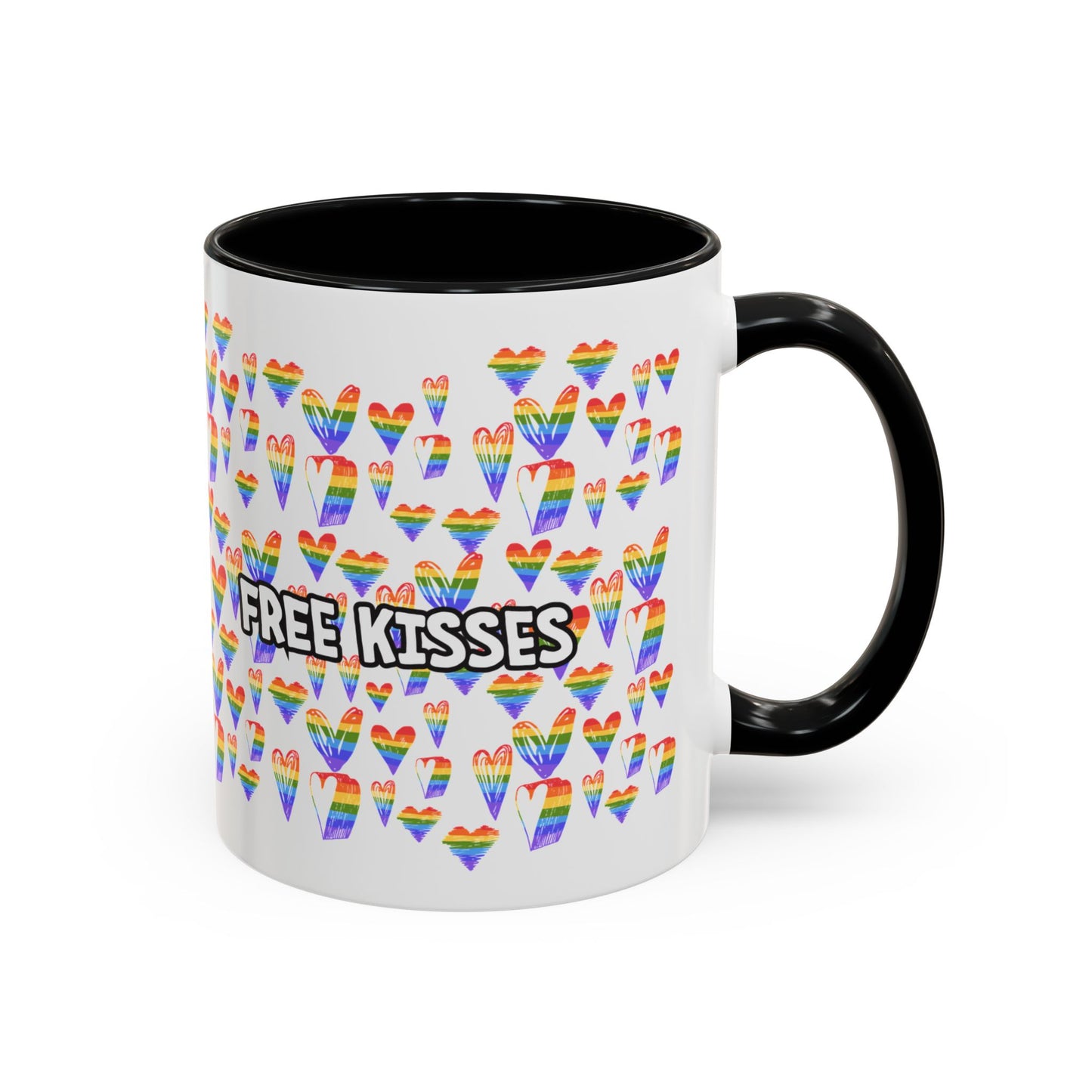 Colorful Free Kisses Coffee Mug