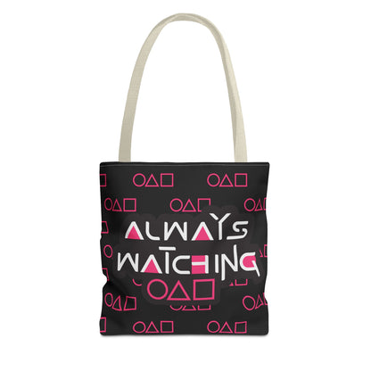Trendy Tote Bag Always Watching,Inspired by Squid Games